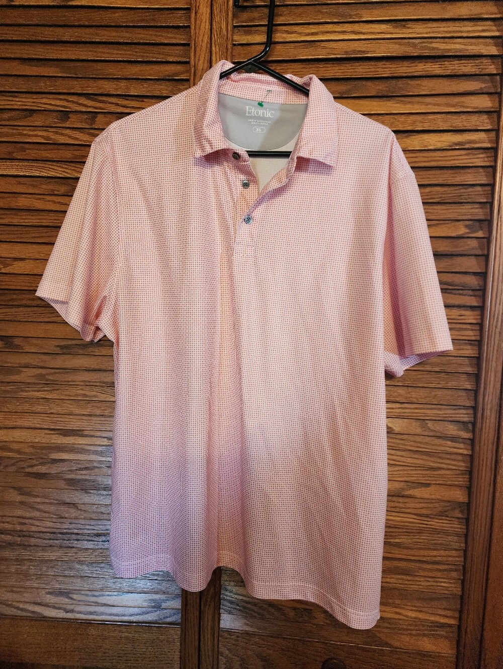 Etonic Mens Golf Polo Shirt Pink Polka Dot Size XL